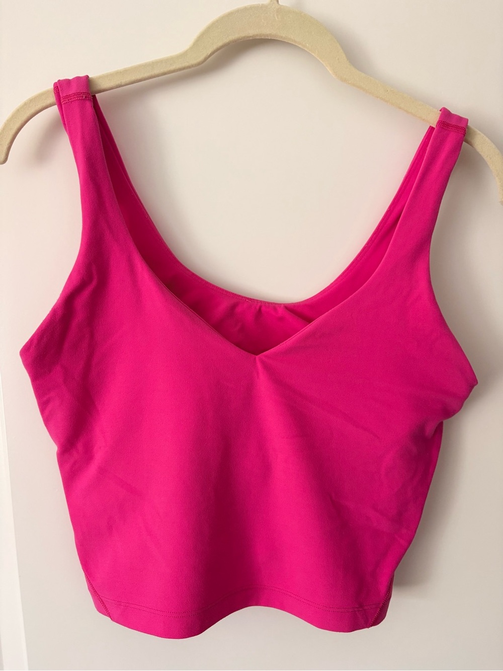 lululemon athletica Hot Pink V-Neck Crop Tank